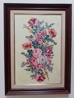 Quadro flores arte aplicada