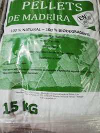 Pellets Certificadas 100 % Madeira saco 15kg 4,60€