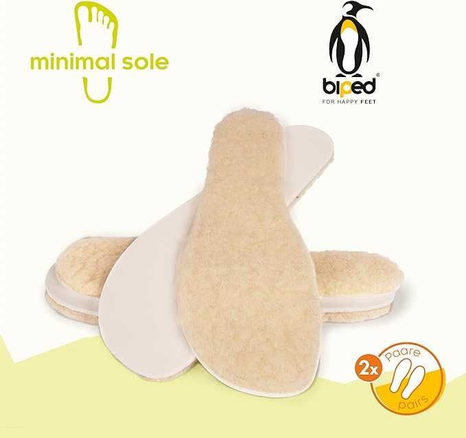 2 pary wkładki dziecięce z wełny jagnięcej i naturalnego lateksu R24