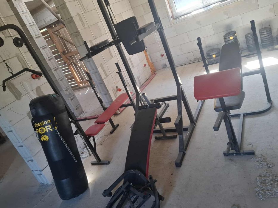 cała siłownia sztangi + obciążenia