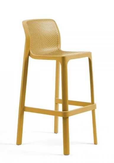Hoker / krzesło barowe NARDI Net Stool / kolor żółty