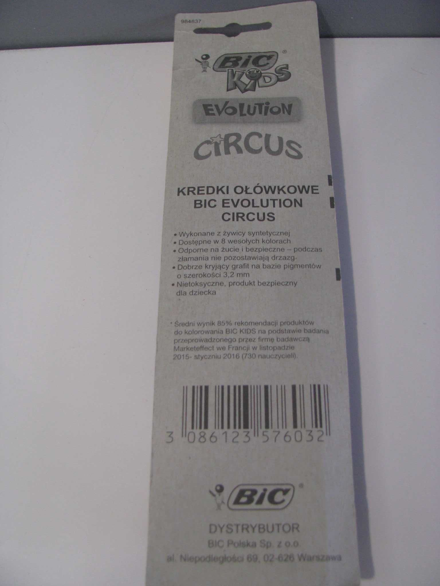 BiC Kredki ołówkowe Evolution Circus 8szt