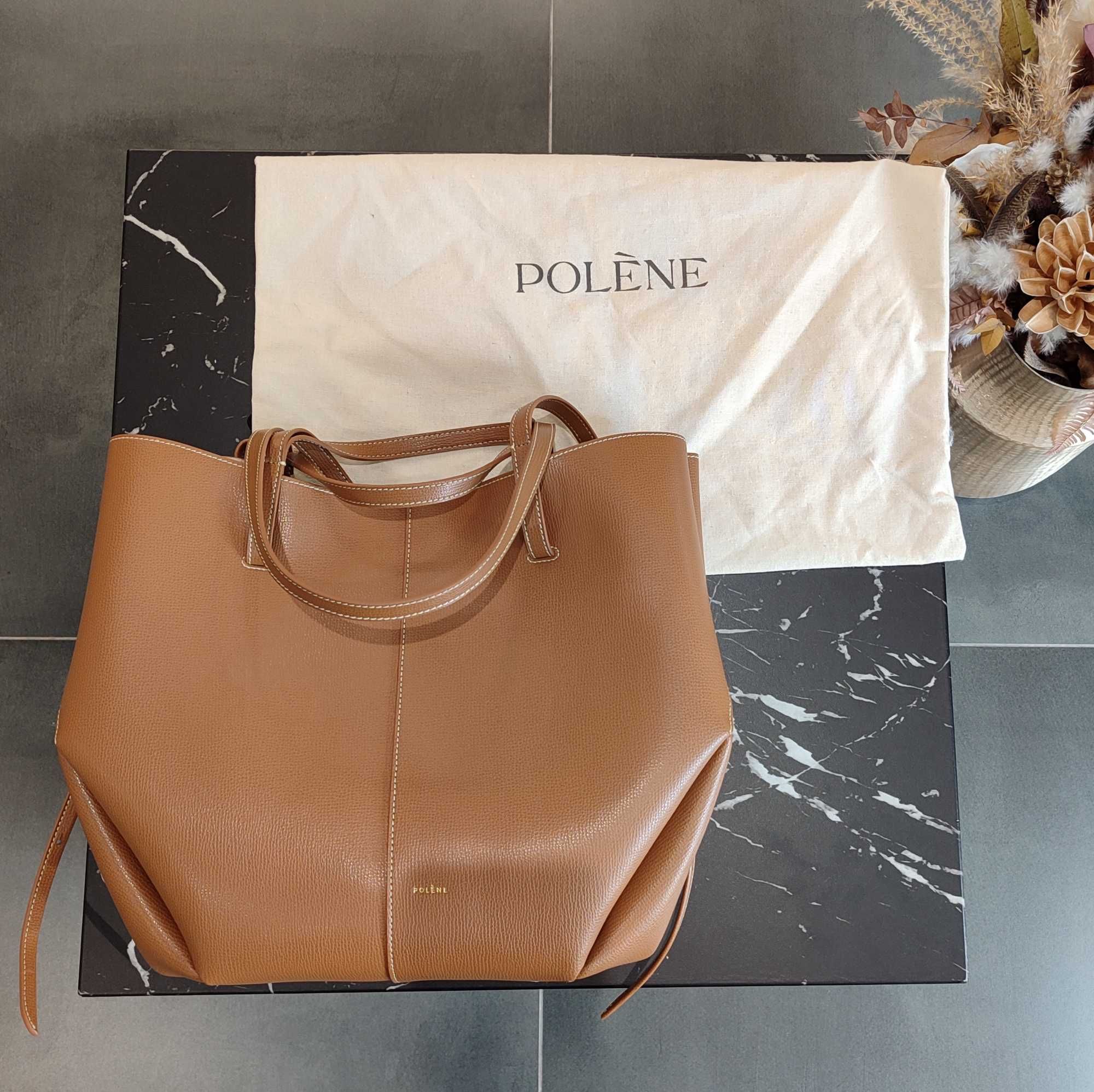 Сумка Polene Cyme Large Edition Textured Camel