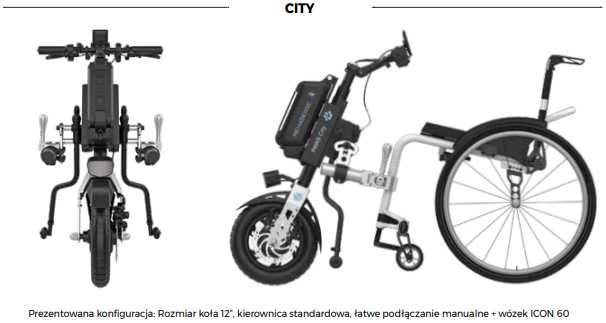 Przystawka elektryczna do wózka inwalidzkiego Rehasense Paws City