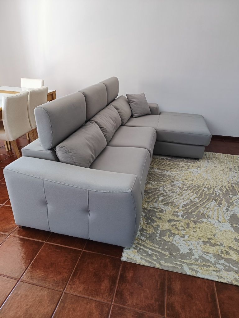 Sofa chaise longue com 2 relax elétricos