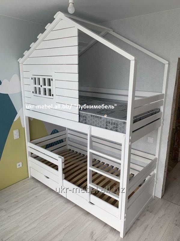 Кровать двухъярусная деревянная Рамбо2, двоярусне,двоповерхове,ліжко