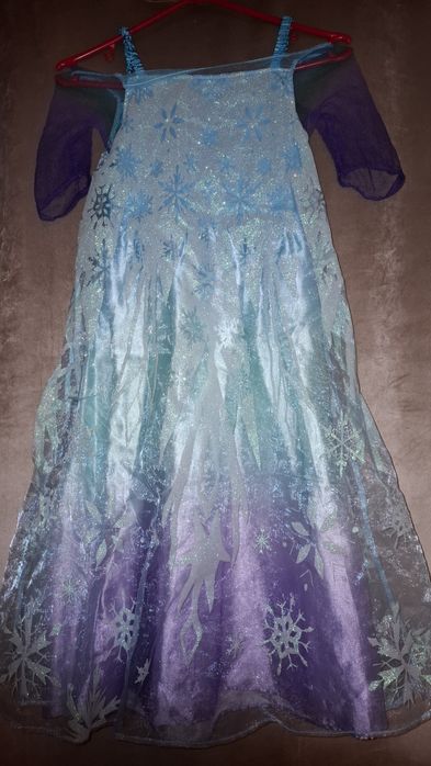 Sukienka strój przebranie Elsa Kraina Lodu r.110/116 5-6 lat.