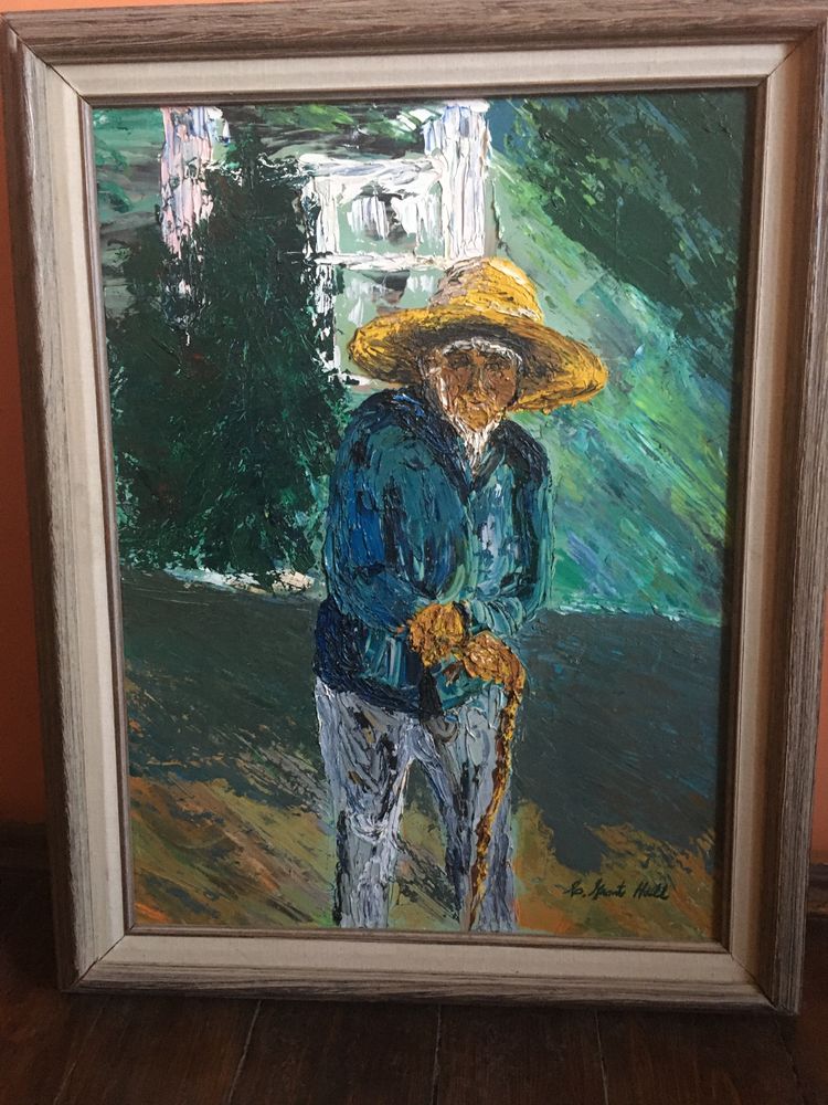 Portret starca, impresjonizm , obraz olejny