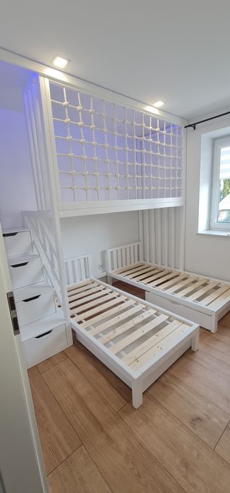 Antresola łóżko drewniane piętrowe +2 łóżka