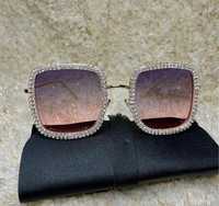 Okulary przeciwsłoneczne zdobione cyrkoniami