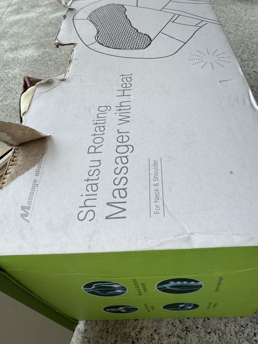 Aparelho de massagem Shiatsu com calor – Para pescoço, ombros e costas