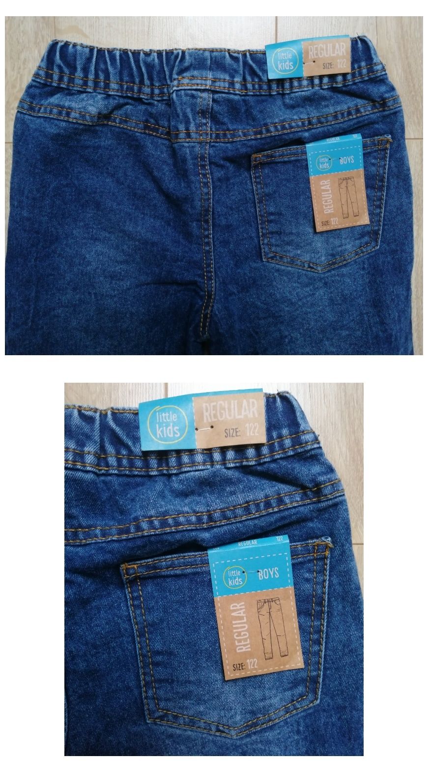 Spodnie jeansy ocieplane NOWE regular rozmiar 122