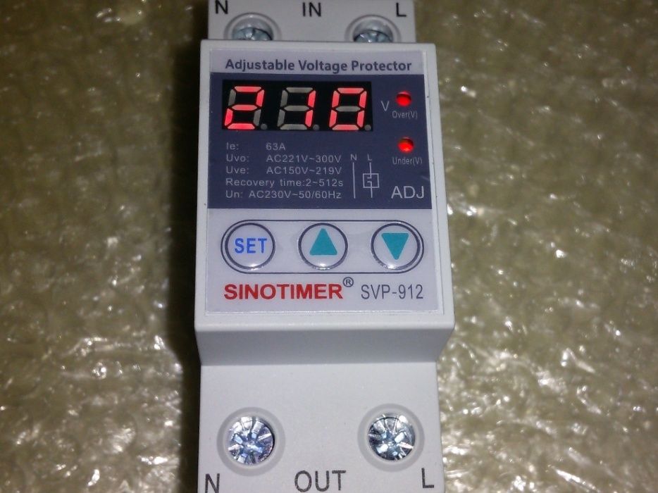 Реле напряжения, реле напруги 40А, 63А SINOTIMER
