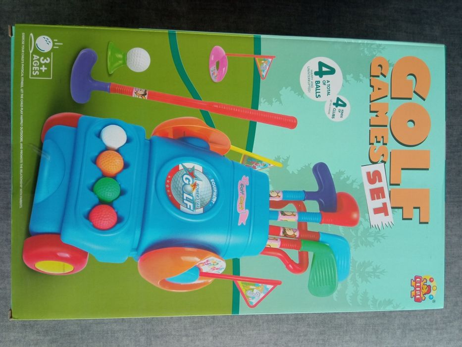 Zabawka Golf zestaw kije, wózek, dołki oraz pilka