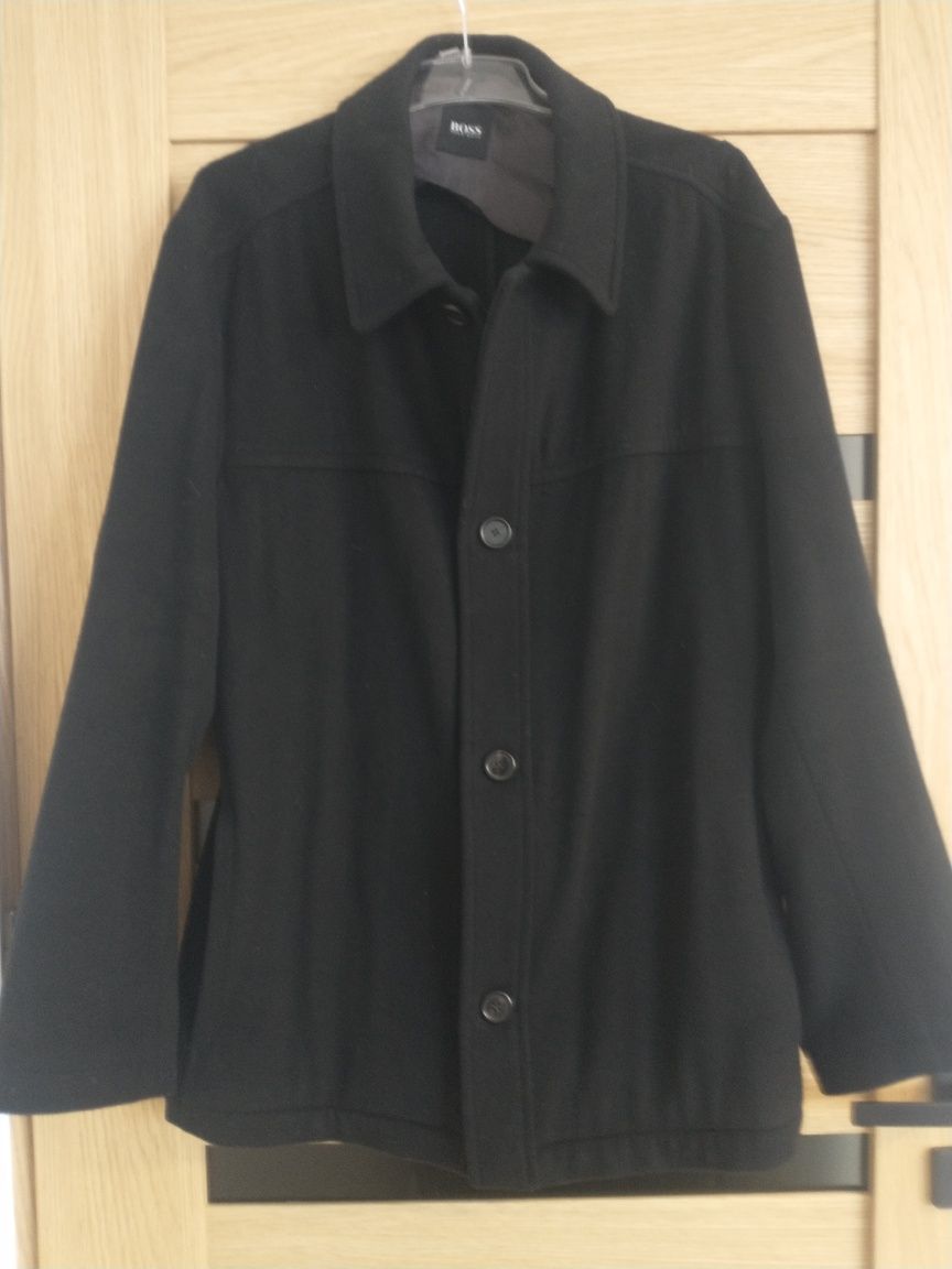 Płaszcz męski wiosenny czarny Hugo Boss roz xl