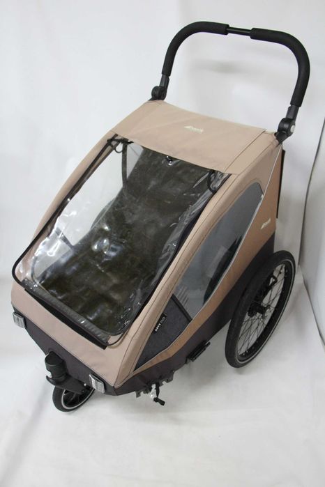 Przyczepka rowerowa dla dzieci Hauck Dryk Duo 2w1 Jogger wózek brown