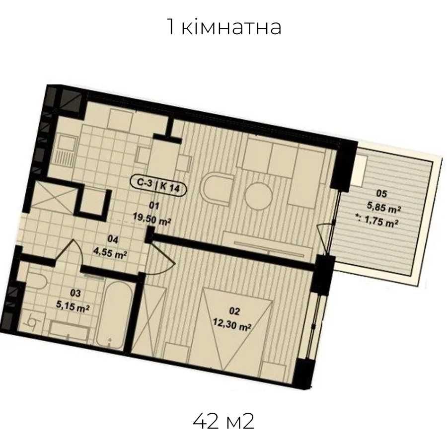 Бізнес-клас у клубному комплексі з панорамним видом на замок та річку