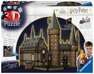 Puzzle 3d 540 Budynki nocą: Zamek Hogwarts pudełko,274x377 mm