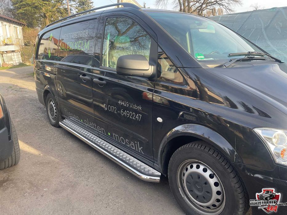 Progi Mercedes Viano, orurowanie boczne, stopnie Viano