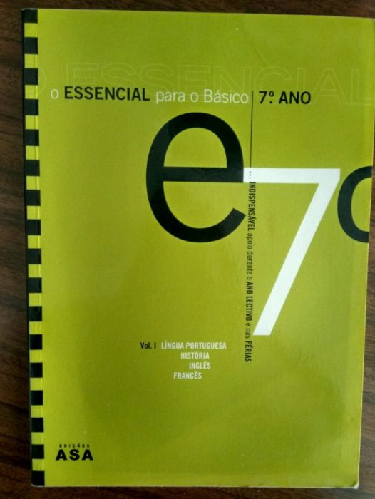 3 Livros 7º  Matemática Geografia CN Fisico-Química Inglês Francês His