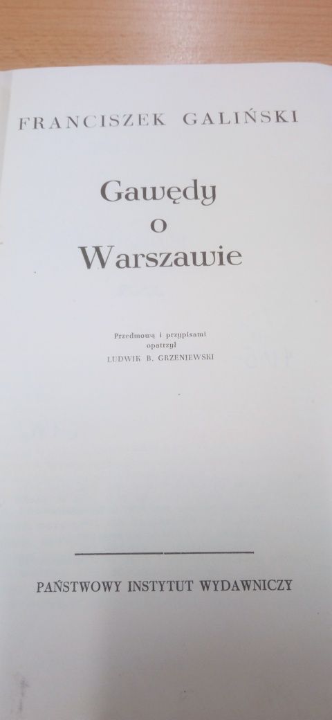 Gawędy o Warszawie Galiński 
Franciszek Galiński