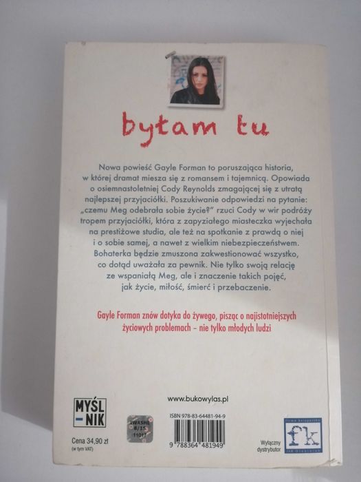 Książka " Byłam tu"