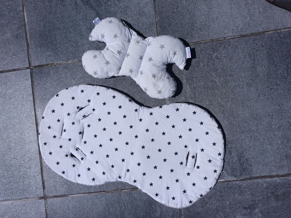 Zestaw do wózka wkładka, poduszka motylek