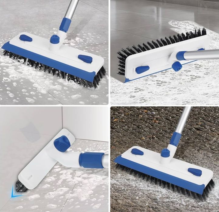 Qaestfy Szczotka do czyszczenia podłóg z długim uchwytem 140cm