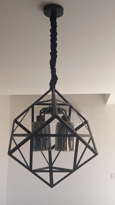 Zestaw komplet lamp żyrandoli jadalnia salon loft piękne eleganckie