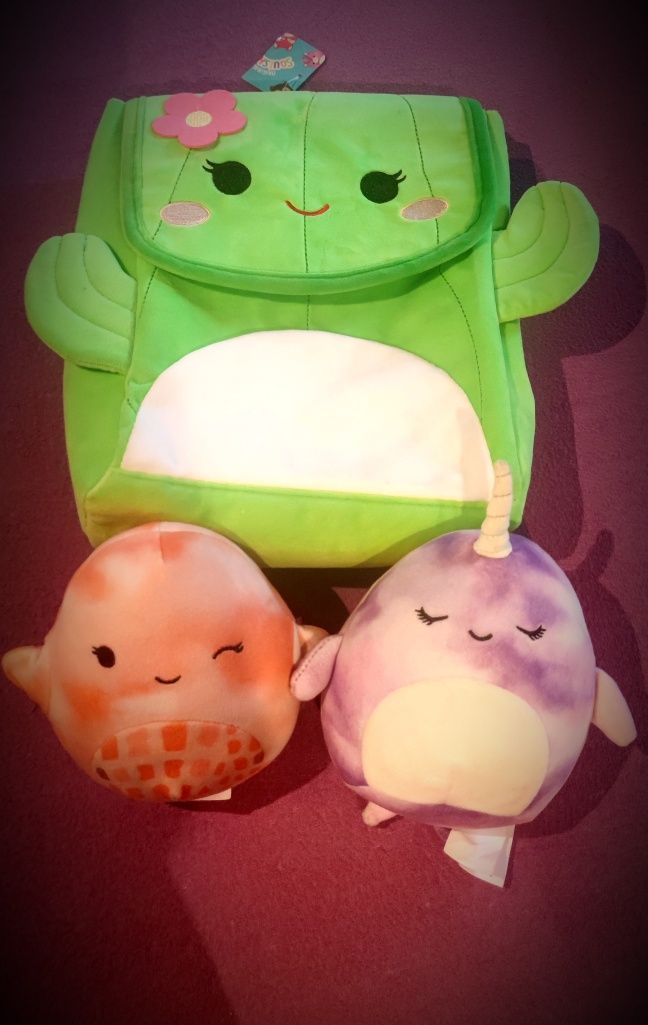 Plecak squishmallows +2 maskotki