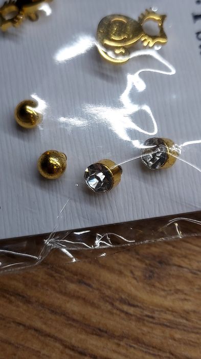 Zestaw 3 par kolczyków kotki i Kuleczki