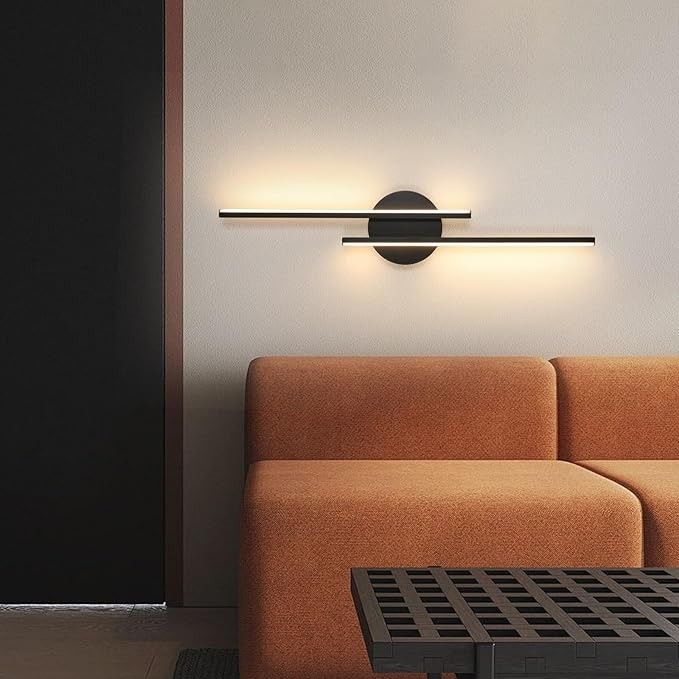 Lampa ścienna LED 24 W czarna, nowoczesna 3000 K ciepła biel