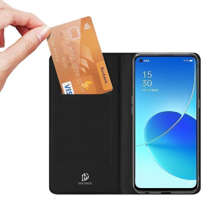 Dux Ducis Skin Pro Kabura Etui Pokrowiec Z Klapką Oppo Reno6 4G Czarny