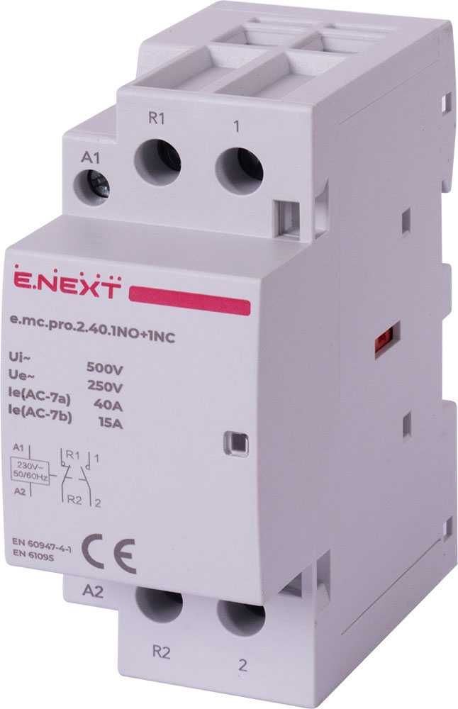 Stycznik modułowy PRO 2p 40A 1NO+1NC 230V