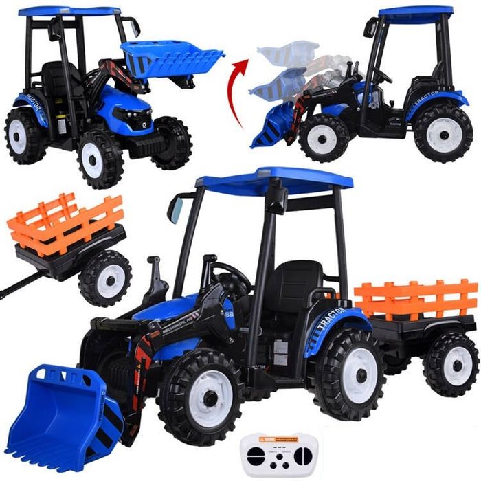 2x200w TRAKTOR elektryczny na akumulator dla dziecka przyczepa łyżka