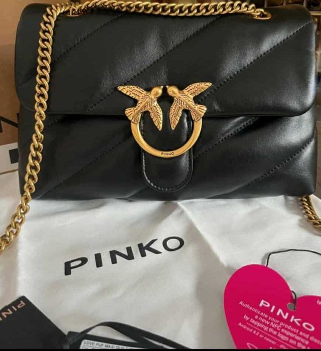 Pinko Love Puff Maxi Quilt Sheep Nappa Black