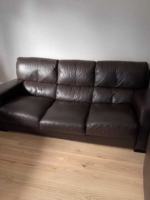 Komplet wypoczynkowy skórzany