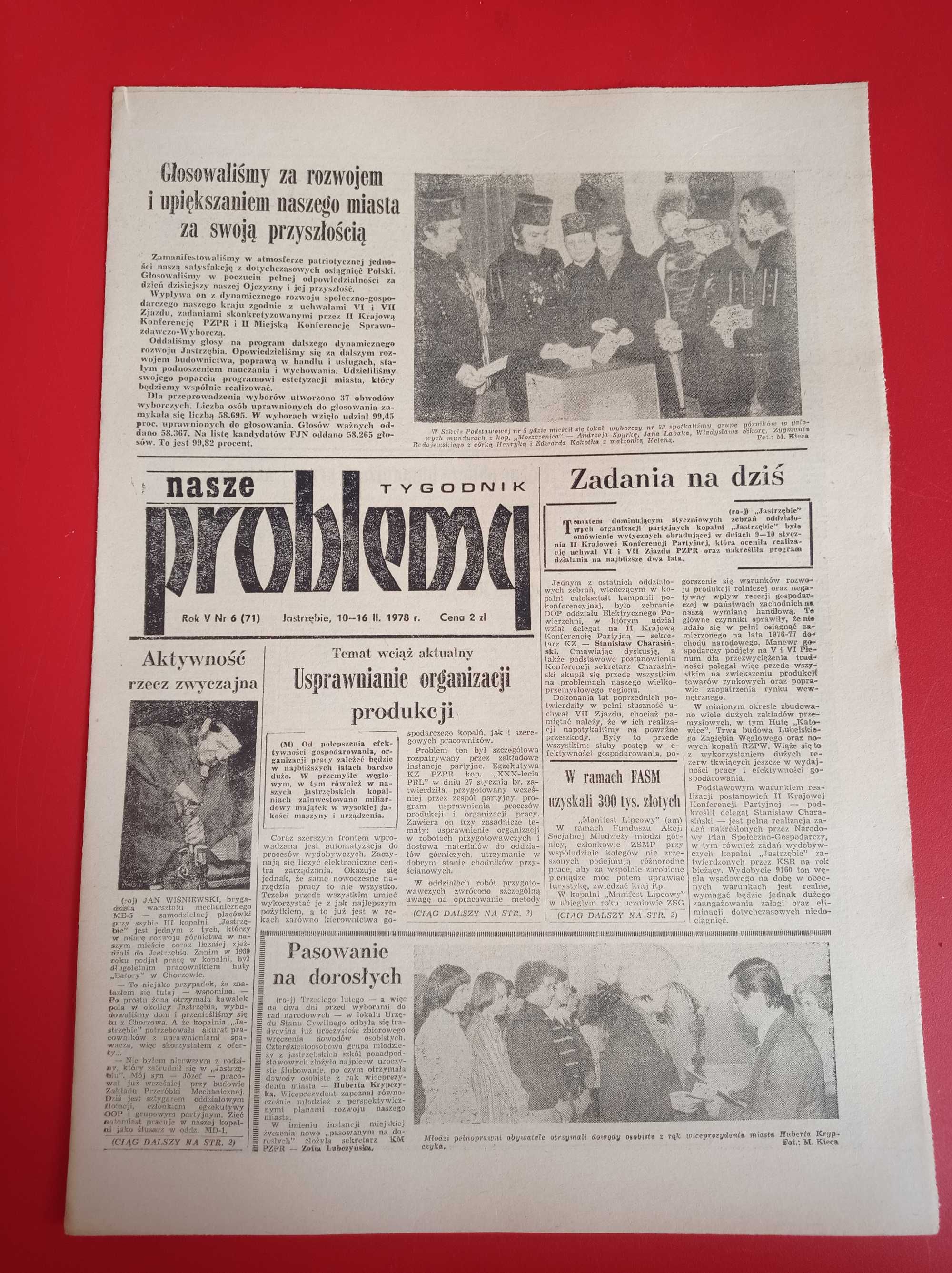 Nasze problemy, Jastrzębie, nr 6, 10-16 lutego 1978