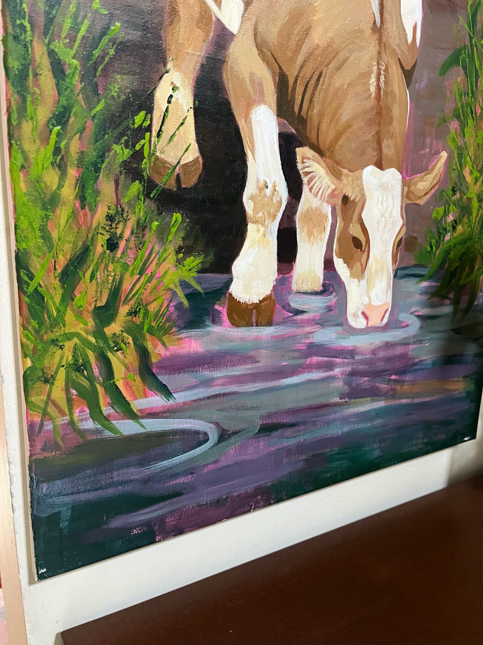 Obraz akrylowy z krową na płótnie 50x70 cm