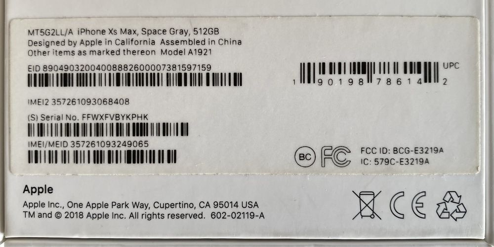 IPhone Xs Max 512GB Space Gray