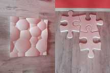 Panel Gipsowy 3D Puzzle Lego Zabawka Łóżeczko fotelik meble wózek