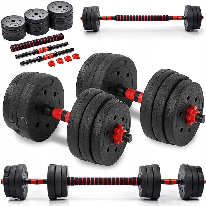 ZESTAW HANTLI 20 KG Hantle Regulowane 2 x 10 kg + sztanga