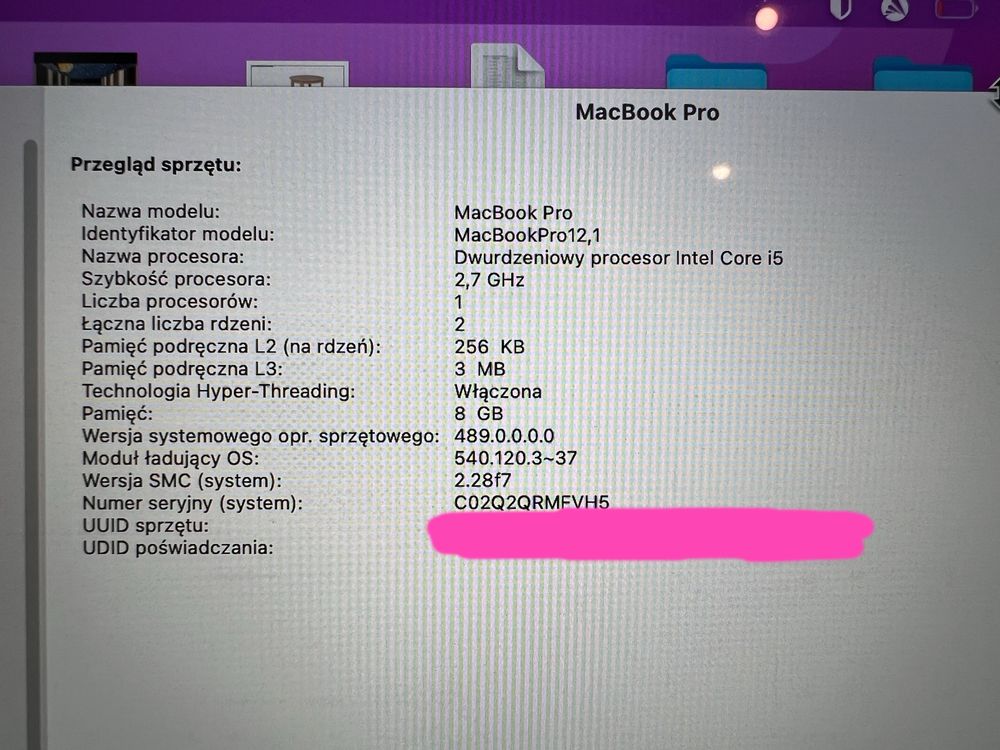 Apple MacBook Pro Retina 13,3 2015