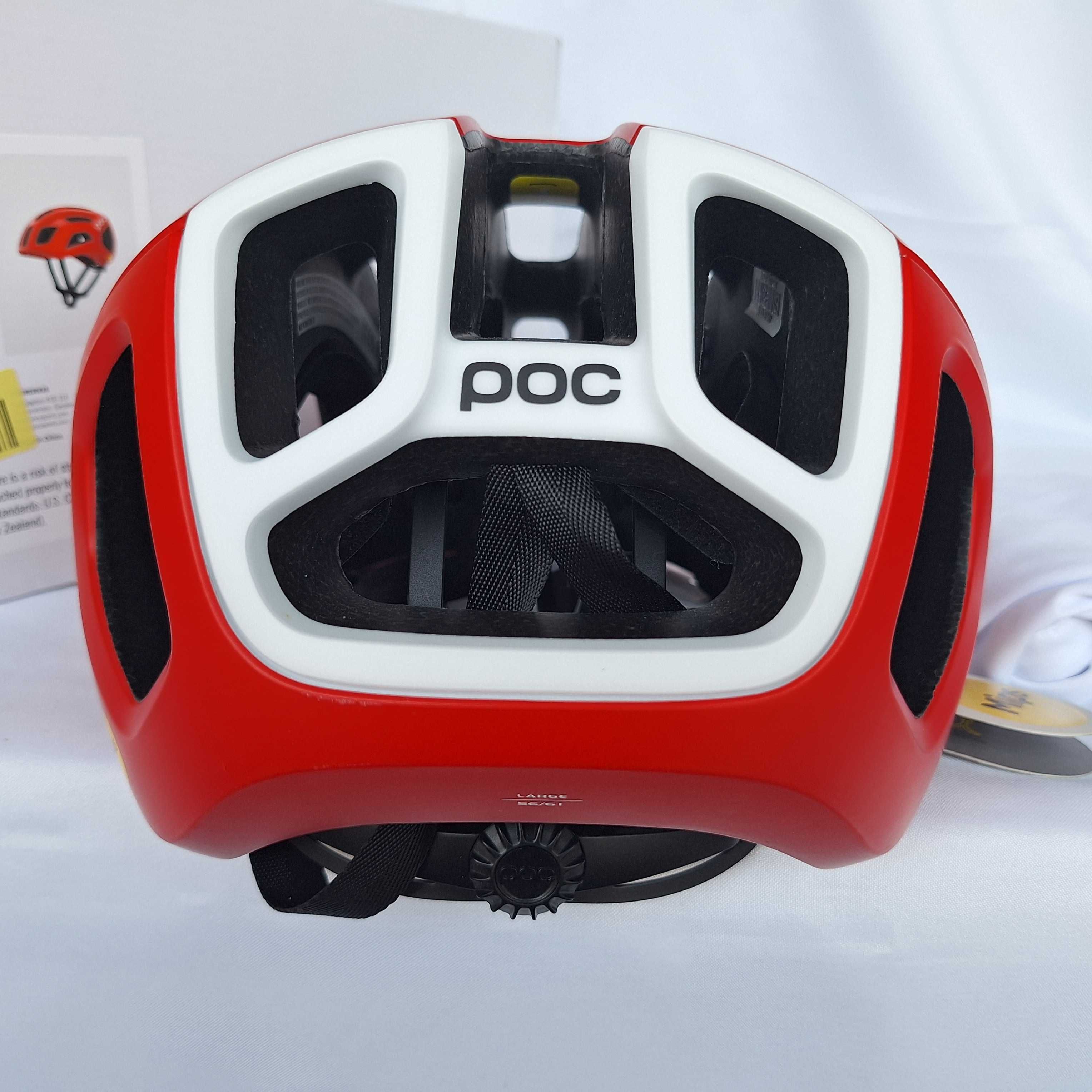 Kask rowerowy szosowy Poc Ventral Air Mips Prismane Red Matt L 56-61cm