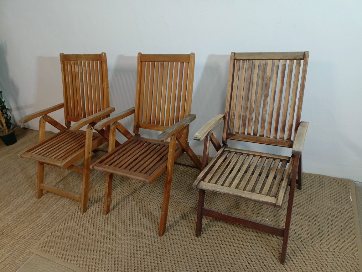Fotele ogrodowe z drewna tekowego Florabest