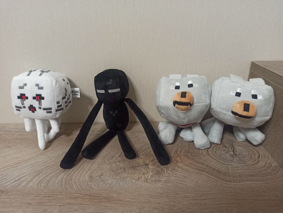М'які іграшки Minecraft/ майнкрафт, ендермен, гаст, собака