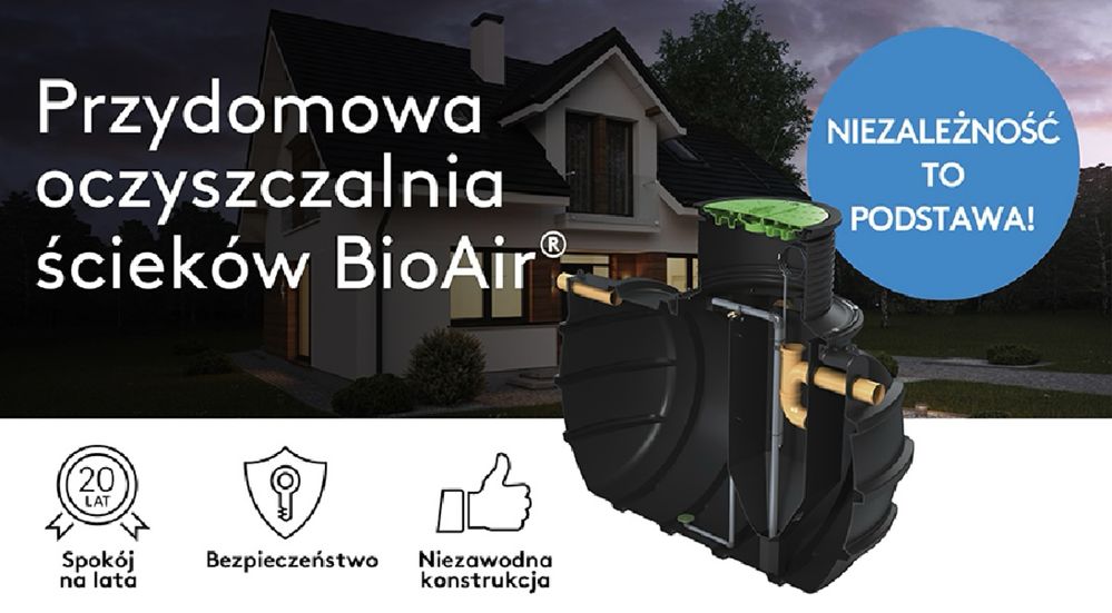 Przydomowe oczyszczalnie ściekow  KINGSPAN BIOAIR 1