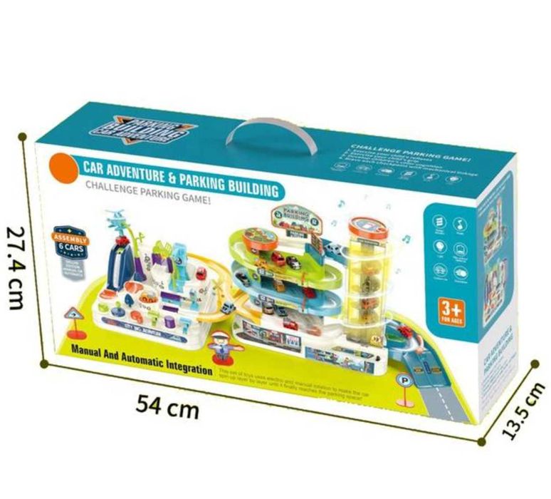 Трек парковка гараж для хлопчика з ліфтом та машинками великий набір