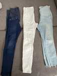 3 pary spodni ciązowych roz 40 biale i jeans