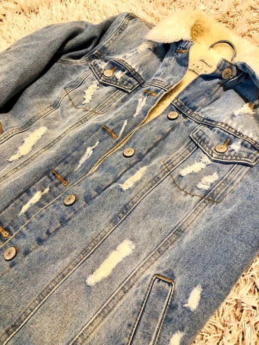 Джинсовка на меху тепла джинсова куртка теплая джинсовка